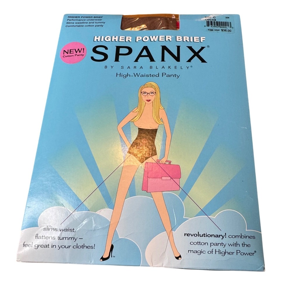 SPANX Higher Power Brief High Waist Panty Brown Size C‎ Cotton Blend Shapewear